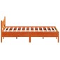 vidaXL Estructura de cama madera maciza pino marrón cera 140x200 cm