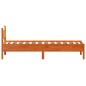 vidaXL Estructura de cama madera maciza de pino marrón cera 90x200 cm