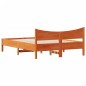 vidaXL Estructura de cama madera maciza pino marrón cera 140x200 cm
