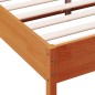 vidaXL Estructura de cama madera maciza pino marrón cera 140x200 cm