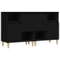 vidaXL Aparadores 2 uds madera contrachapada negro 60x35x70 cm
