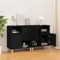 vidaXL Aparadores 2 uds madera contrachapada negro 60x35x70 cm