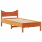 vidaXL Estructura de cama madera maciza de pino marrón cera 90x190 cm