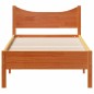 vidaXL Estructura de cama madera maciza de pino marrón cera 90x190 cm