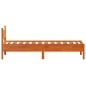 vidaXL Estructura de cama madera maciza de pino marrón cera 90x190 cm