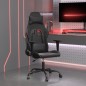 vidaXL Silla gaming con masaje cuero sintético negro vidaXL Silla gaming con masaje cuero sintético negro