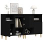 vidaXL Aparadores 2 uds madera contrachapada negro 60x35x70 cm