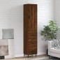 vidaXL Aparador alto madera contrachapada roble marrón 34,5x34x180 cm vidaXL Aparador alto madera contrachapada roble marrón 34,5x34x180 cm
