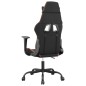 vidaXL Silla gaming de masaje cuero sintético negro y naranja