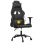 vidaXL Silla gaming con masaje cuero sintético negro vidaXL Silla gaming con masaje cuero sintético negro