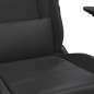 vidaXL Silla gaming con masaje cuero sintético negro vidaXL Silla gaming con masaje cuero sintético negro