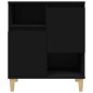 vidaXL Aparadores 2 uds madera contrachapada negro 60x35x70 cm