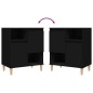 vidaXL Aparadores 2 uds madera contrachapada negro 60x35x70 cm
