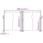vidaXL Toldo lateral retráctil crema 120x1200 cm
