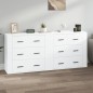 vidaXL Aparadores 2 piezas madera contrachapada blanco vidaXL Aparadores 2 piezas madera contrachapada blanco