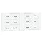 vidaXL Aparadores 2 piezas madera contrachapada blanco vidaXL Aparadores 2 piezas madera contrachapada blanco