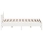vidaXL Estructura de cama con cabecero madera pino blanco 160x200 cm vidaXL Estructura de cama con cabecero madera pino blanco 160x200 cm