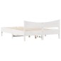 vidaXL Estructura de cama con cabecero madera pino blanco 160x200 cm vidaXL Estructura de cama con cabecero madera pino blanco 160x200 cm