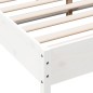 vidaXL Estructura de cama con cabecero madera pino blanco 160x200 cm vidaXL Estructura de cama con cabecero madera pino blanco 160x200 cm