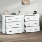 vidaXL Aparadores 2 piezas madera contrachapada blanco vidaXL Aparadores 2 piezas madera contrachapada blanco