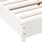 vidaXL Estructura de cama con cabecero madera de pino blanco 200x200cm vidaXL Estructura de cama con cabecero madera de pino blanco 200x200cm