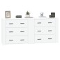 vidaXL Aparadores 2 piezas madera contrachapada blanco vidaXL Aparadores 2 piezas madera contrachapada blanco