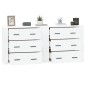 vidaXL Aparadores 2 piezas madera contrachapada blanco vidaXL Aparadores 2 piezas madera contrachapada blanco