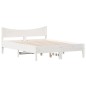 vidaXL Estructura de cama de madera maciza de pino blanco 140x190 cm vidaXL Estructura de cama de madera maciza de pino blanco 140x190 cm