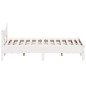 vidaXL Estructura de cama de madera maciza de pino blanco 140x190 cm vidaXL Estructura de cama de madera maciza de pino blanco 140x190 cm
