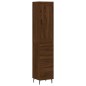 vidaXL Aparador alto madera contrachapada roble marrón 34,5x34x180 cm vidaXL Aparador alto madera contrachapada roble marrón 34,5x34x180 cm