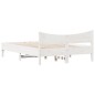 vidaXL Estructura de cama de madera maciza de pino blanco 140x190 cm vidaXL Estructura de cama de madera maciza de pino blanco 140x190 cm
