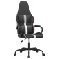 vidaXL Silla gaming cuero sintético negro y blanco vidaXL Silla gaming cuero sintético negro y blanco
