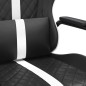 vidaXL Silla gaming cuero sintético negro y blanco vidaXL Silla gaming cuero sintético negro y blanco