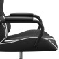 vidaXL Silla gaming cuero sintético negro y blanco vidaXL Silla gaming cuero sintético negro y blanco