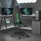 vidaXL Silla gaming cuero sintético negro y verde vidaXL Silla gaming cuero sintético negro y verde