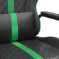 vidaXL Silla gaming cuero sintético negro y verde vidaXL Silla gaming cuero sintético negro y verde
