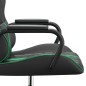 vidaXL Silla gaming cuero sintético negro y verde vidaXL Silla gaming cuero sintético negro y verde