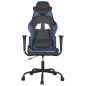 vidaXL Silla gaming cuero sintético negro y azul vidaXL Silla gaming cuero sintético negro y azul