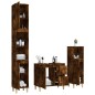 vidaXL Set de muebles baño 3 pzas madera contrachapada roble ahumado vidaXL Set de muebles baño 3 pzas madera contrachapada roble ahumado