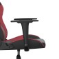 vidaXL Silla gaming cuero sintético negro y rojo vino tinto
