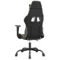 vidaXL Silla gaming cuero sintético negro y dorado vidaXL Silla gaming cuero sintético negro y dorado