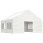 vidaXL Cenador con techo polietileno blanco 4,46x5,88x3,75 m vidaXL Cenador con techo polietileno blanco 4,46x5,88x3,75 m
