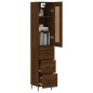 vidaXL Aparador alto madera contrachapada roble marrón 34,5x34x180 cm vidaXL Aparador alto madera contrachapada roble marrón 34,5x34x180 cm
