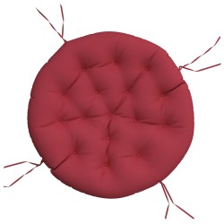 vidaXL Cojín redondo tela Oxford rojo tinto Ø 100x11 cm