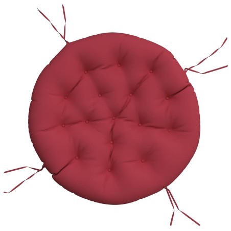 vidaXL Cojín redondo tela Oxford rojo tinto Ø 100x11 cm