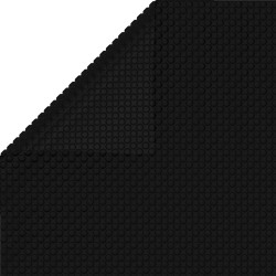 vidaXL Cubierta de piscina rectangular PE negro 600x400 cm