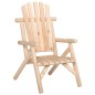 vidaXL Juego de muebles de jardín 3 piezas madera maciza de abeto