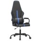vidaXL Silla gaming con masaje cuero sintético azul y negro vidaXL Silla gaming con masaje cuero sintético azul y negro