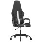 vidaXL Silla gaming de masaje cuero sintético blanco y negro vidaXL Silla gaming de masaje cuero sintético blanco y negro