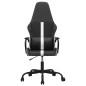 vidaXL Silla gaming de masaje cuero sintético blanco y negro vidaXL Silla gaming de masaje cuero sintético blanco y negro